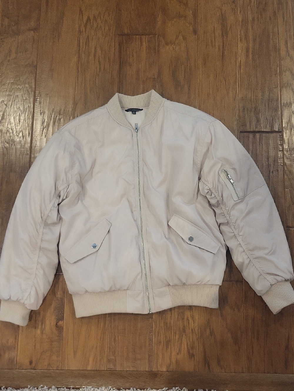 Blu Pepper Light Beige Bomber Jacket